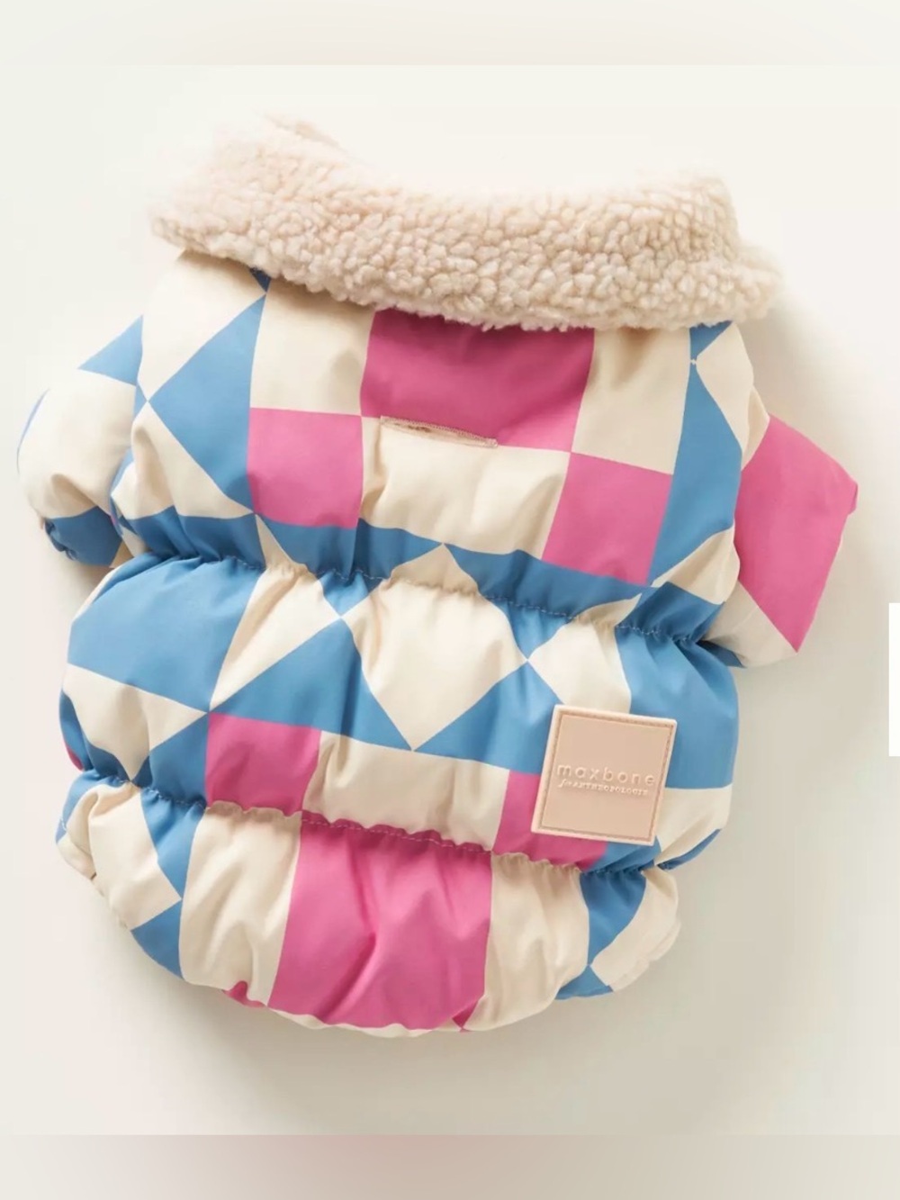 maxbone x Anthropologie Holiday 2024 Geometric Dog Puffer Jacket Coat Small S⁠